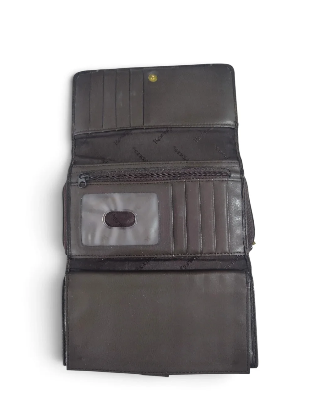 Vintage Rolfs Brown Cowhide Leather Organizer/ Wallet Accordion Style